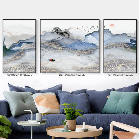 3PCS painting wall decor abstract landscape living room bedroom study decoration hanging painting
