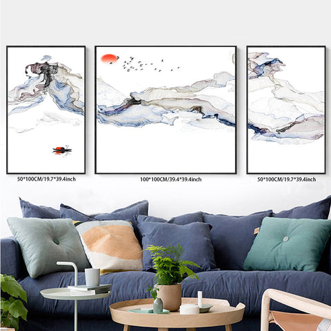 3PCS painting wall decor natural landscapes living room bedroom study decoration hanging painting