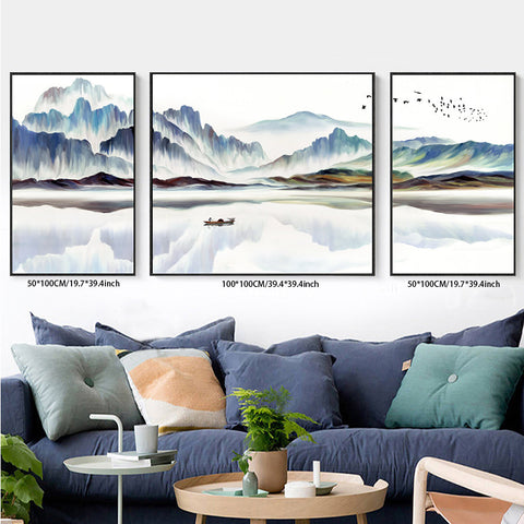 3PCS painting wall decor abstract landscape living room bedroom study decoration hanging painting