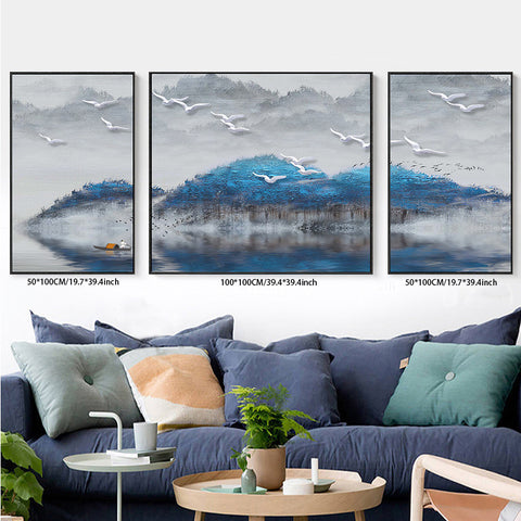 3PCS painting wall decor natural landscapes living room bedroom study decoration hanging painting