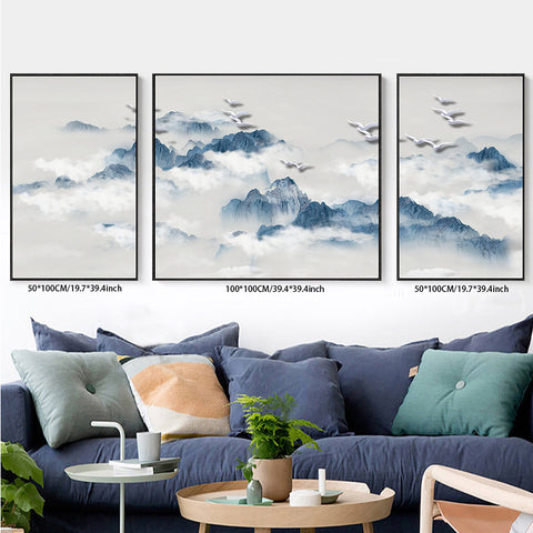 3PCS painting wall decor natural landscapes living room bedroom study decoration hanging painting