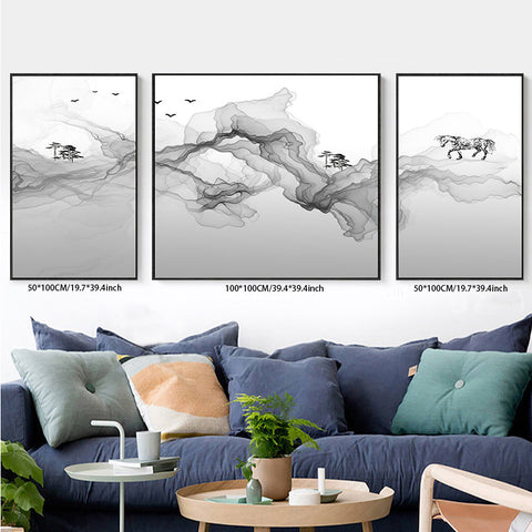 3PCS painting wall decor natural landscapes living room bedroom study decoration hanging painting