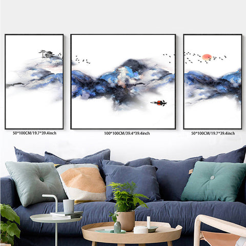 3PCS painting wall decor abstract landscape living room bedroom study decoration hanging painting