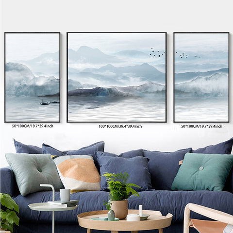 3PCS painting wall decor natural landscapes living room bedroom study decoration hanging painting