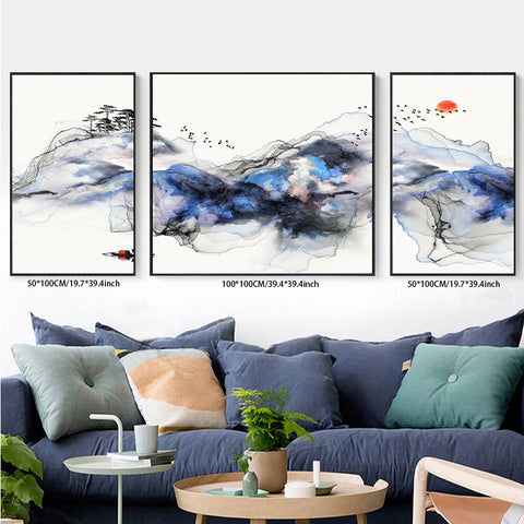 3PCS painting wall decor natural landscapes living room bedroom study decoration hanging painting