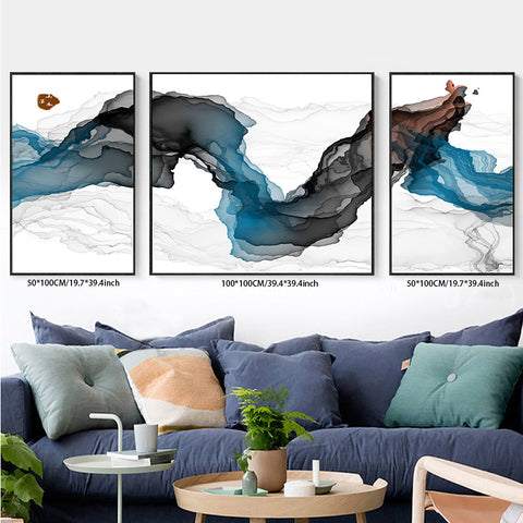 3PCS painting wall decor abstract landscape living room bedroom study decoration hanging painting